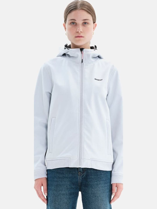 Basehit Softshell Γυναικείο Μπουφάν Λευκό