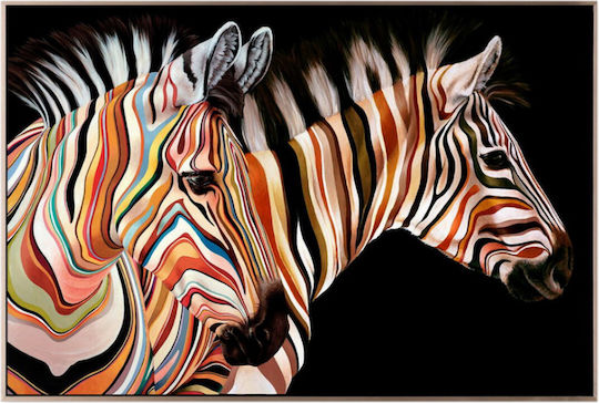 InTheBox Color Zebra Πίνακας σε Καμβά 93x63cm