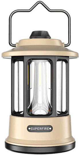 Superfire Rechargeable Lantern for Camping Waterproof with Flashlight & Powerbank 220lm 4.5W