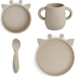 Nuuroo Baby Silicone Feeding Set Lykke 4pcs Beige