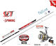 Oceanic Spider Long Cast Fishing Rod for Spinning with Reel 3.05m 12-45gr