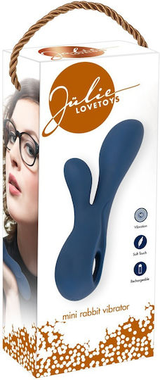 Julie Love Toys Mini Δονητής Rabbit Mini Rabbit Vibrator 15cm Blue