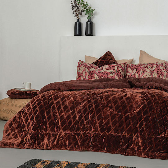 Palamaiki Duvet Cover Queen 220x240cm Nadine Bordeaux 280 GSMGsm
