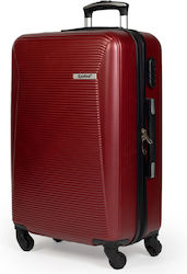 Cardinal 2009 Large Travel Suitcase Hard Burgundy with 4 Wheels Height 70cm