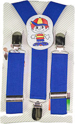 Brims and Trims Kinder Hosenträger in Blau Farbe mit 3 Clips