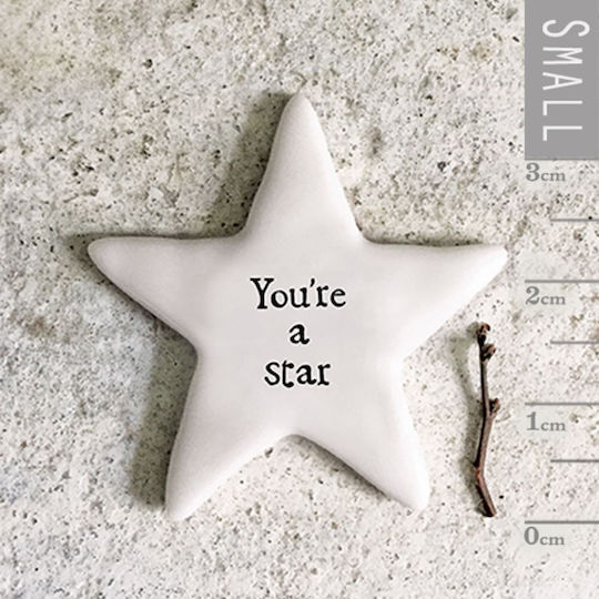 Synchronia Διακοσμητικό Χώρου από Κεραμικό Υλικό You're a Star 3.6cm