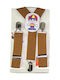 Brims and Trims Kids Suspenders with 3 Clips Brown