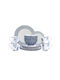 Laura Ashley Blueprint Porcelain Dinnerware Set Blue 16pcs