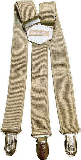Palatino Kids Suspenders with 3 Clips Beige