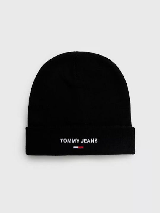 Tommy Hilfiger Beanie Unisex Σκούφος Πλεκτός σε Μαύρο χρώμα