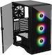 Gamdias Talos E2 Elite Jocuri Middle Tower Cutie de calculator cu iluminare RGB Negru