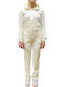 Sweatpants Flared Velvet White