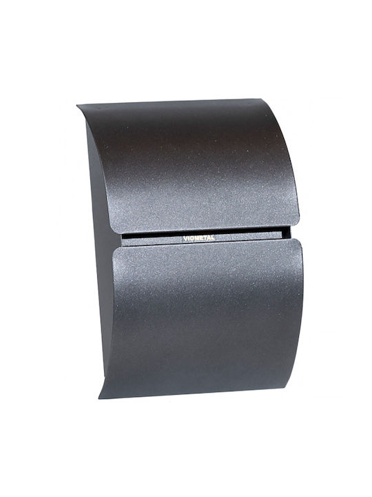 Viometal LTD Τολέδο 100 Outdoor Mailbox Metallic Charcoal 21.5x10x32cm