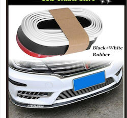 Samurai Αυτοκόλλητο Προστατευτικό Samurai Lip Spoiler 250cm για Προφυλακτήρα Αυτοκινήτου σε Μαύρο/Λευκό Χρώμα