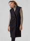 Vero Moda Women's Midi Coat with Buttons Black