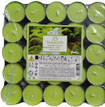 Scented Tealights White Musk Green (up to 4hrs Duration) 25pcs