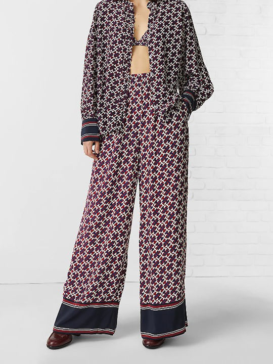 Women's High-waisted Fabric Trousers in Relaxed Fit