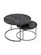 October Round Metal Zigon Tables Black L70xW70xH50cm