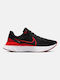 Nike React Infinity Run Flyknit 3 Ανδρικά Αθλητικά Παπούτσια Running Black / Bright Crimson / University Red