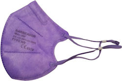 Max Barbeador Max-06F Disposable Protective Mask FFP2 Kids Purple 20pcs