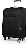 Cardinal 3400 Medium Travel Suitcase Fabric Black with 4 Wheels Height 60cm 3400/60