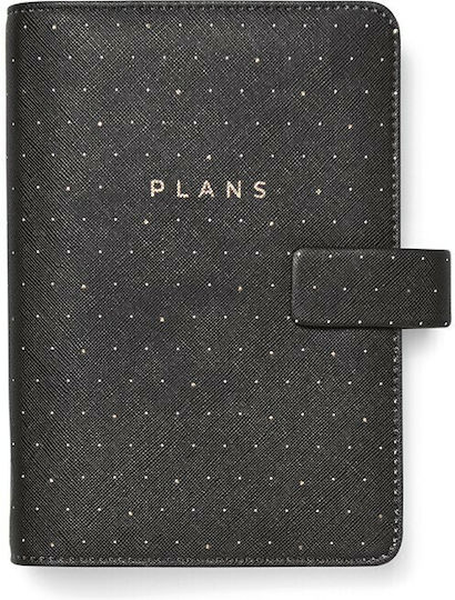 Filofax Weekly Organizer Moonlight Black Leather 15.3x18.7cm