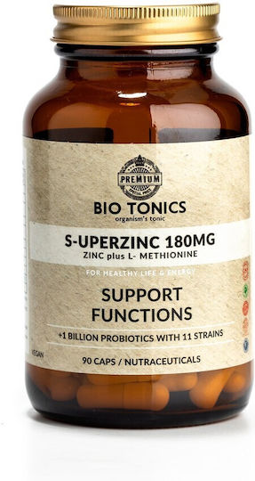 Bio Tonics S–Uperzink 180mg Special Food Supplement for Immune System Support 90 Vegetable Capsules