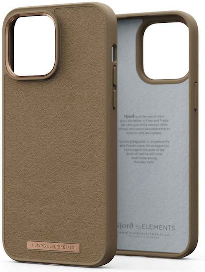 Njord Suede Comfort+ Back Cover Υφασμάτινο 2mm Camel (iPhone 14 Pro Max)