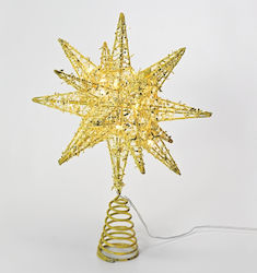 Weihnachtsbaumschmuck Stern Beleuchtete Goldene Weihnachtsbaumschmuck Stern Beleuchtete Goldene