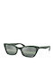 Ray Ban Women's Sunglasses with Green Plastic Frame and Silver Gradient Polarized Mirror Lens RB2299 6659G4