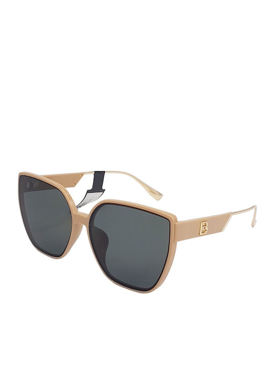 Bolon Women's Sunglasses with Pink Plastic Frame and Gray Lens BL5067C21
