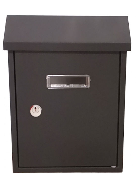 Cutie Poștală pentru Exterior Metalic în Culoarea Negru 21x6x29cm