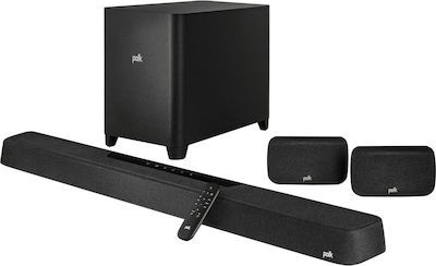 Polk Audio MagniFi MAX AX SR Soundbar 7.1.2 mit Kabelloser Subwoofer und Fernbedienung Schwarz