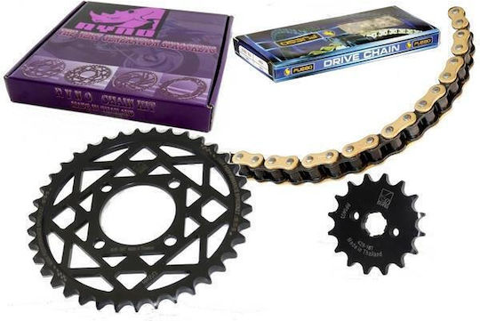 Ryno Chain & Sprocket Kit (15-36-428) for Daytona Sprinter 125 Golden