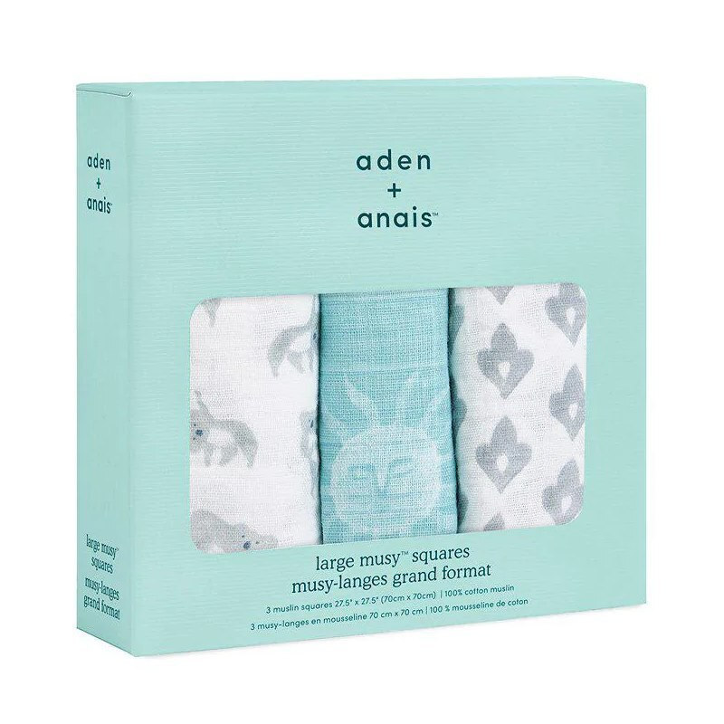 Aden + Anais Now + Zen Πάνες Αγκαλιάς από Μουσελίνα 120x120cm 3τμχ