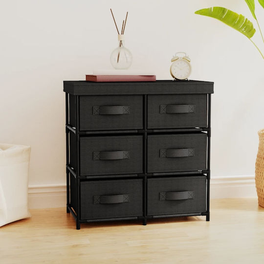 Metall Büroaufbewahrungsschublade Schwarz 55x29x55cm