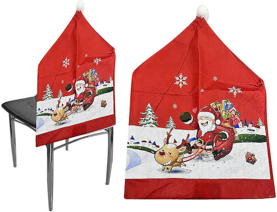 XMASfest Weihnachtlich Stuhlbezug Stoff Rot L58xB49cm.