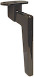 JGS S.A. 6070-001 Μεταλλικό Πόδι Επίπλου Γωνιακό Νίκελ Μαύρο Ύψος 17,5cm