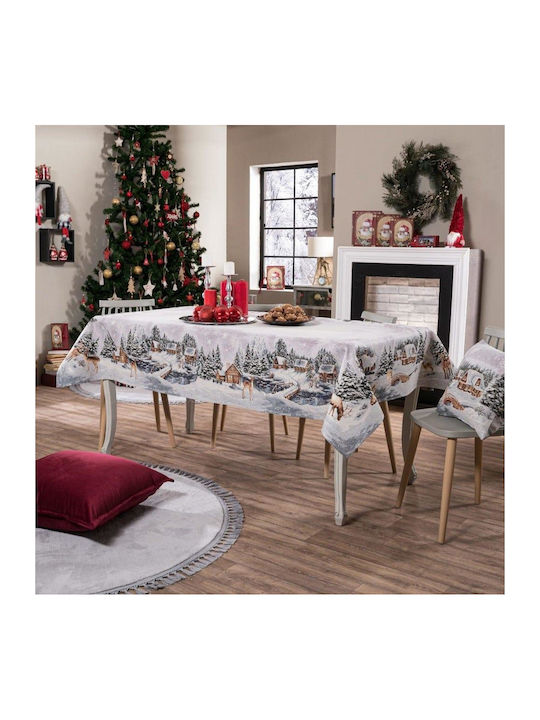 Teoran Christmas Fabric Tablecloth Ornament L220xW140cm