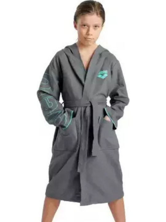Arena Zeal Plus Jr 005309-100 Kids Swimming Bathrobe Gray