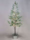Christmas Tree Snow Flower Snowy 160cm in Pot with LED Lighting