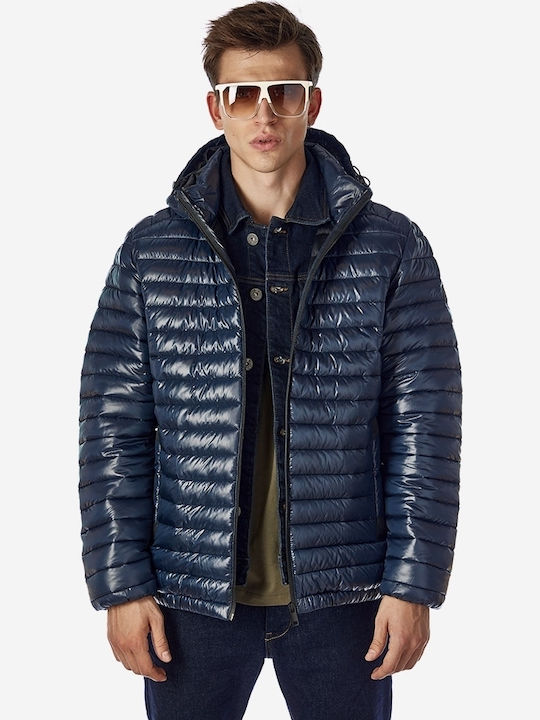 Winter Jacke Puffer Marineblau