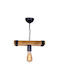 Megapap Mako Pendant Light Single-Light with Rope for Socket E27 Black