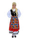 Traditional Kids Costume Kefallonitissa 99951 with Scarf with 2 Rows Necklace