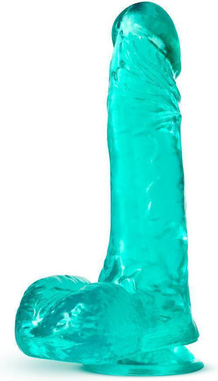 B Yours Plus Ram N' Jam Ρεαλιστικό Dildo με Όρχεις και Βεντούζα Teal 20cm