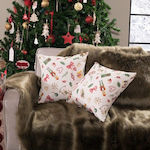 Teoran Christmas Decorative Square Pillowcase Multicolored 65x65pcs