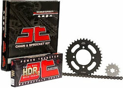 JT Sprockets Σετ Γρανάζια Αλυσίδα (14-38-428HDR) για Kawasaki KAZE R 115