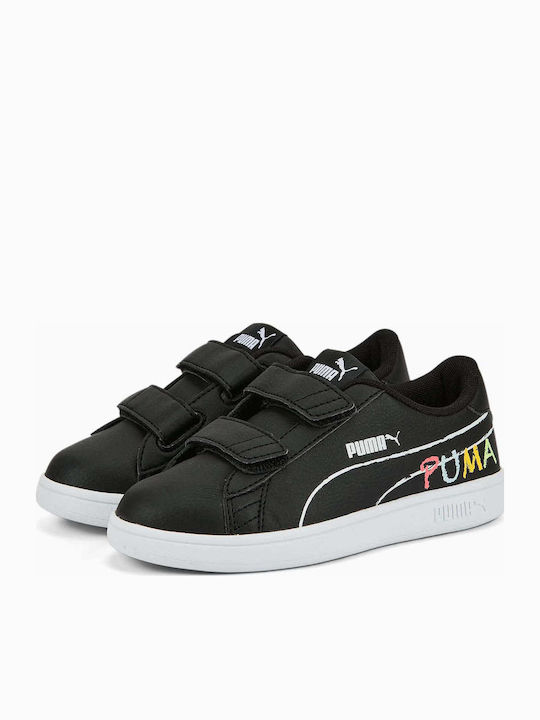 Puma Smash v2 Home School Kinder Sneakers mit Klettverschluss