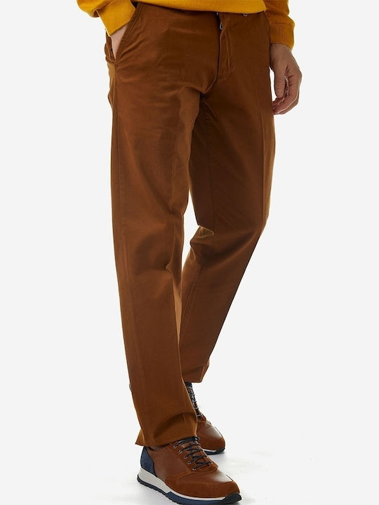 Sogo Trousers Chino Elastic in Regular Fit Camel