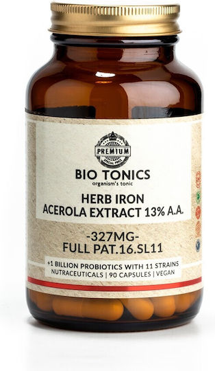 Bio Tonics Herb Iron Acerola Extract 327mg 90 veg. caps